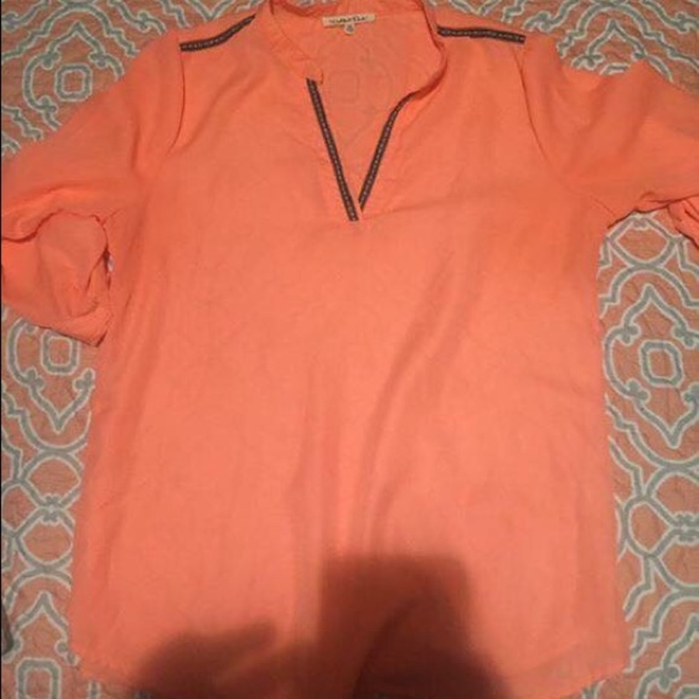sheer quarter length shirt